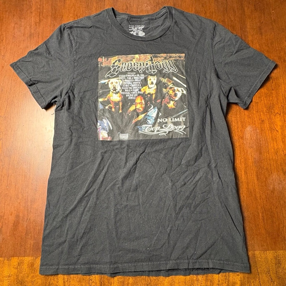 Snoop Dogg No Limit Top Dogg Album Cover Black Rap T-Shirt Size Medium